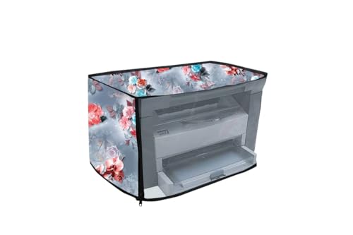 MAHAL CREATION Printer Cover for HP Laserjet M1005 Printer with Zipper Dustproof, Waterproof, Size (17 X 11 X 11.12) Inches, Grey.
