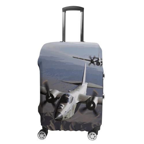US Army Plane Luggage Cover, Washable Elastic Suitcase Cover Protector Fit 18-32 Inch Luggage