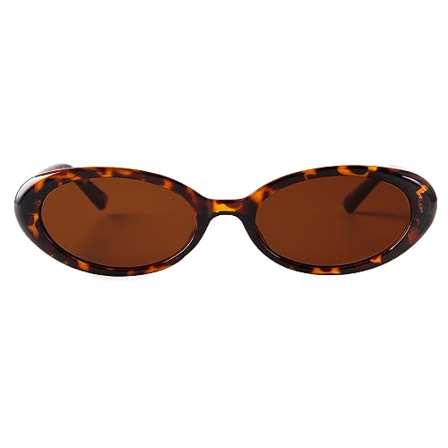SORVINO Retro Small Oval Sunglasses for Women Men 90s Narrow Tiny Vintage Skinny Glasses