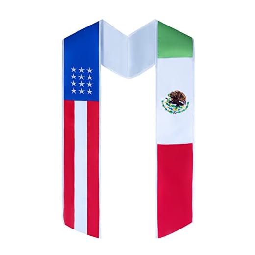 Serape Scholars Mexican Graduation Sash | Mexico American Flag Graduation | Sash Graduation Stole Mexican