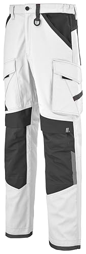 Pantalon Ruler Lafont Blanc Gris M vêtement de travail ajusté