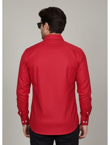 Image of Diverse Men's Solid Formal Shirt | Premium Poly Cotton Full Sleeve Regular Fit Shirt for Men | Stylish Office, Business & Casual