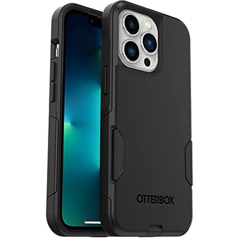 OtterBox iPhone 13 Pro (ONLY) Commuter Series Case - Black, Slim & Tough, Pocket-Friendly, with Port Protection Cover