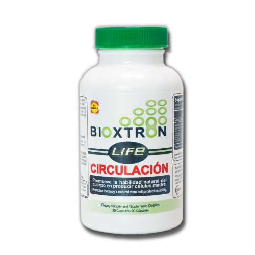 Bioxtron Life Circulacion Natural AFA Stem Cell Supplement 90 Capsules - Stem Cell Production - Supports Circulation - Energy Levels - Promotes Healthy Joint & Muscle