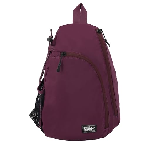 Eddie Bauer Ripstop 8L Shoulder Sling Pack with Padded Air-Mesh Adjustable Crossbody Strap for Right or Left Handed Fit - Slate
