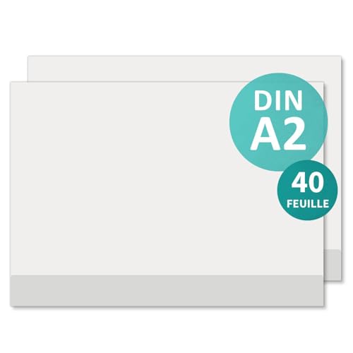 Sous-main de bureau vierge 40 feuilles pour structurer vos notes et vos croquis