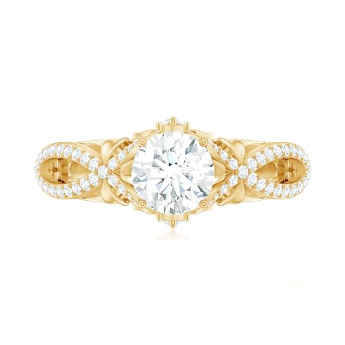 Certified 6 mm Lab Grown Diamond Crossover Engagement Ring, Ef-Vs Quality, Diamond Designer Ring - Gift For Women4