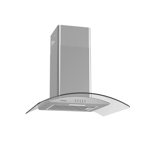 Recopilación de Campana 60 Cm del mes. 49 EUROGAR Campana extractora de pared 60 cm, 3 velocidades, Luz tira LED, Filtro de carbón activado, Filtro de malla metálica lavable, Acero inoxidable y vidrio, Diseño curvo |...