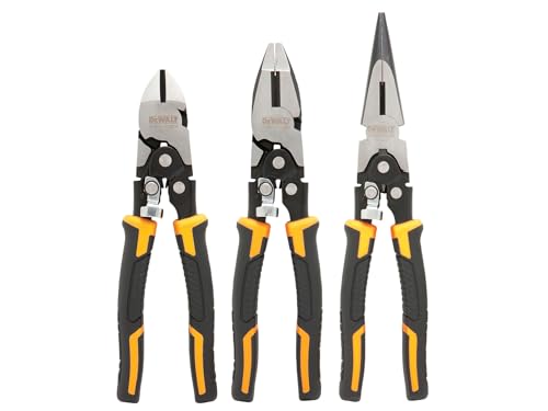 Dewalt Compound Action Pliers Set, 3 Piece. Compound Action Design Allows for 70% More Cutting Power Over Standard Cutting Pliers.