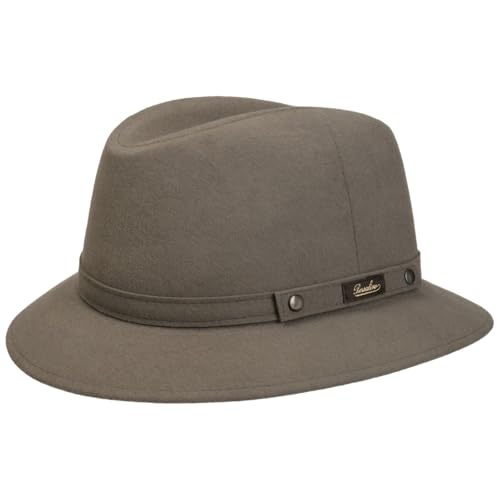 Borsalino Classic Uni Fur Felt Hat Men Grey 7 1/8