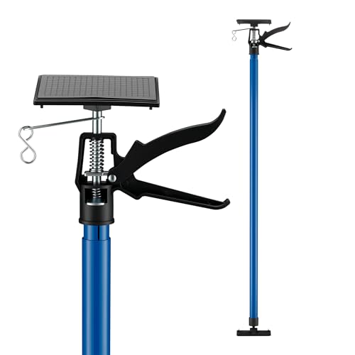 Wiltec Deckenstütze 115-290 cm bis 30 kg und bis 45°, Montagestütze aus Stahl, Einhandstütze Schnellspann-Stütze für Wände, Decken, Türzargen