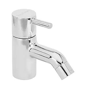 Hindware F280001CP Flora Pillar Type Water Tap, Wash Basin Tap, Brass with Chrome Finish