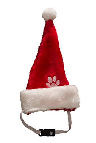 Ciffre Hund Weihnachtsmütze mit Gummiband Nikolausmütze Hund Santa Mütze Dog Für große Hunde