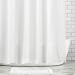 mDesign Water Repellent, Mildew Resistant, Heavy Duty Flat Weave Fabric Shower Curtain, Liner - Weighted Bottom Hem for Bathroom Shower and Bathtub - 72" x 72" - White