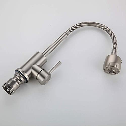Robinet mitigeur d'évier rotatif 360° anti-éclaboussures en inox
