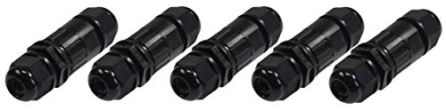 Kabelverbinder wasserdicht IP68 Verbindungsbox für Kabel I Dichtung für 5-12mm Ø für Pool Leuchten Pumpe 5 Stück
