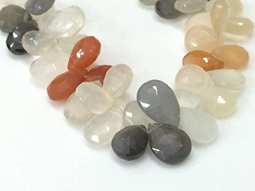 Pierre de lune naturelle en rang de perles poires pour un style bohème chic estival