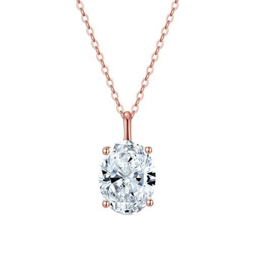 Collier mignon pour les femmes, cadeau idéal avec pendentif ovale brillant