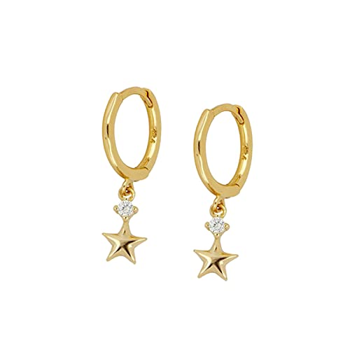 Boucles d'oreilles simples pour cartilage en argent sterling et pierres de zircone