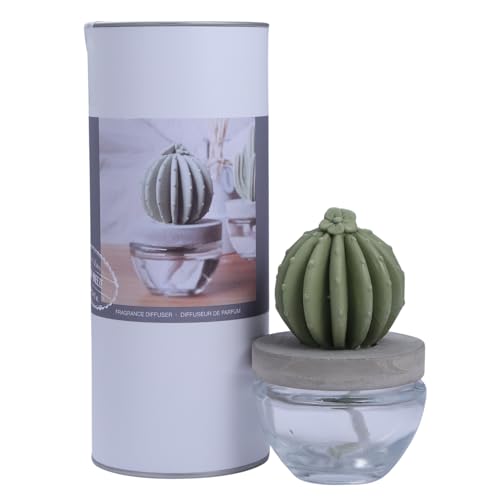 Pretty Valley Home Reed Diffuser Set Ceramic Cactus Fragrance Diffuser-White Flower 3.38 fl oz (100 ml), Home Fragrance Reed Diffuser for Bathroom Office Living Room Dining Table Decor