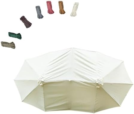 Large Double-Sided Green Umbrella Replacement Canopy 15x9ft for Patio, Garden, and Outdoor Use - Durable Parasol Cover, Waterproof Sunshade Fabric