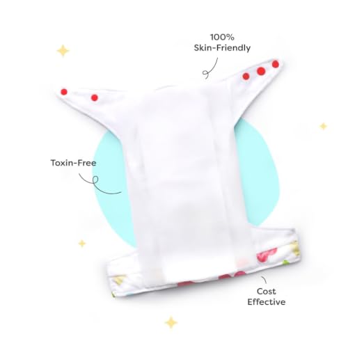 Image of SuperBottoms DryFeel Langot Trial Kit for Newborn Babies, 5 Assorted Langots with 2 Printed, 2 Premium Muslin & 1 White, Soft Cotton Langot for Diaper-Free Time, 0-9 Months