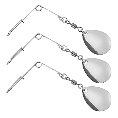 Dr.Fish 20 Pack Fishing Spinnerbait Wire with Colorado Blade Jig Spinner Lure Making Supplies Accessories Spinner Shaft Bass Crappie Panfish Lures #3