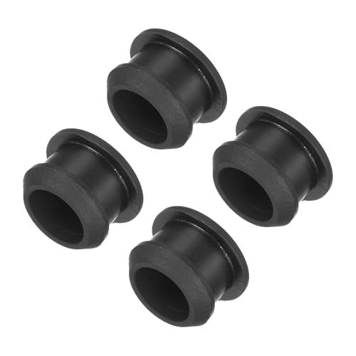 Image of MECCANIXITY Silicone Snap in Locking Hole Plugs,Rubber Panel Seal Cover Flush Type Panel Round for Kitchen Rubber Bulkheads Waterproof Sealing Plugs 13.5mm /0.53 Inch Diameter Black,Pack of 4