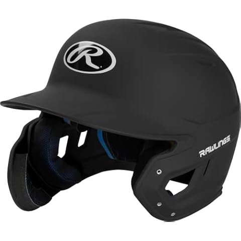 Rawlings 2022 MACH 1-Tone Matte Baseball Batting Helmet w/LHB ADJEXT, Senior, Matte Black Cover