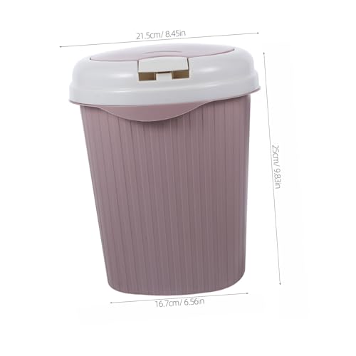 Mini caneca de basura rosa rectangular VALICLUD miniatura 6