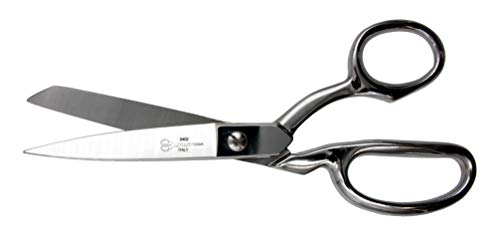 Ultima 8 Inch Dress Maker Scissors – Drop Forged Carbon Steel Dressmaker’s Sheers, Chrome Plated With Bent Handles, Made In Italy #TOP1