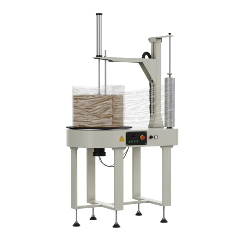 YSONIC automatische Stretch-Film Wrapping-Maschine - halbautomatische Verpackungsmaschine zum Verpacken/Einwickeln/Umwickeln mit Stretch-Folie für Kartons, Kisten, Sicherung, Transport usw Cover