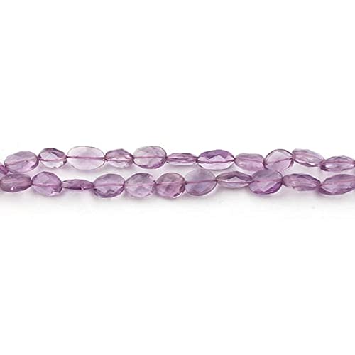 LKBEADS 1 Strand Finest Pink Amethyst Faceted Oval Briolettes - 8mmx6mm-10mmx7mm 16 Inches SB3855