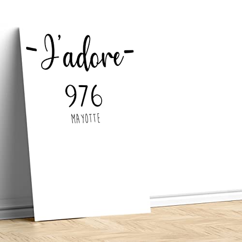 Toile Mayotte 976 salon affiche chic J'Adore 30x42 - 4