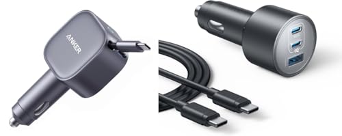 Image of Anker Retractable USB-C Car Charger & Anker iPhone 17 USB-C Car Charger