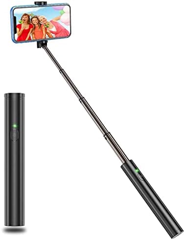 Vproof Monopod Selfie Stick Bluetooth, Lightweight Aluminum All in One Extendable Selfie Sticks Compact Design, Compatible with iPhone 14 Pro Max/14 Pro/14/14 Plus/13 Pro Max/13 Pro/13, Galaxy S22