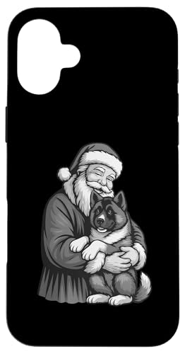アメリカ 秋田 サンタクロース クリスマス 犬好き スマホケース iPhone 16 Plus 用
