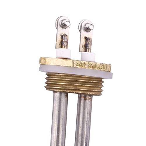 Klappbares elektrisches Heizelement Heizpatrone 220 V 2000 W 1 Zoll (DN25) 33.2mm BSP-Edelstahl-Messingflansch mit Silikonring