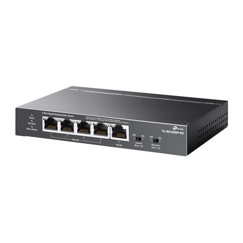 Image of TP-Link TL-SG1005P-PD, 5 Port Passthrough Gigabit Ethernet Switch