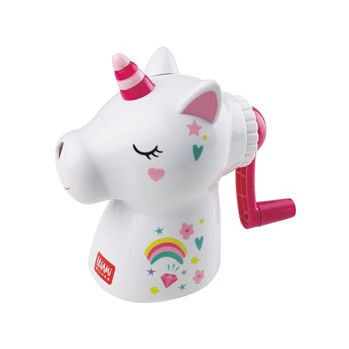 Legami - Handgekurbelter Bleistiftspitzer, Mit Etui, Manueller Bleistiftspitzer, 6x10 cm