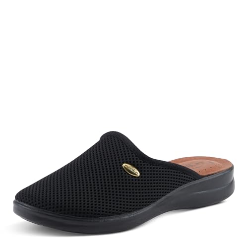 Image of Flexus Spring Step Scuff Slippers for Women - Lightweight Indoor Footwear with Flexible Round Toe Design
