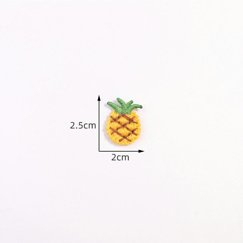 Naszywka haftowana 6,5 * 3 CM 30 SZTUK Arbuz Ręcznie Robione Szydełkowe Aplikacje Naszywki Owocowe Małe Haftowane Żelazkowe Na Ubrania(5#strawberry 2.5 * 1.8cm)