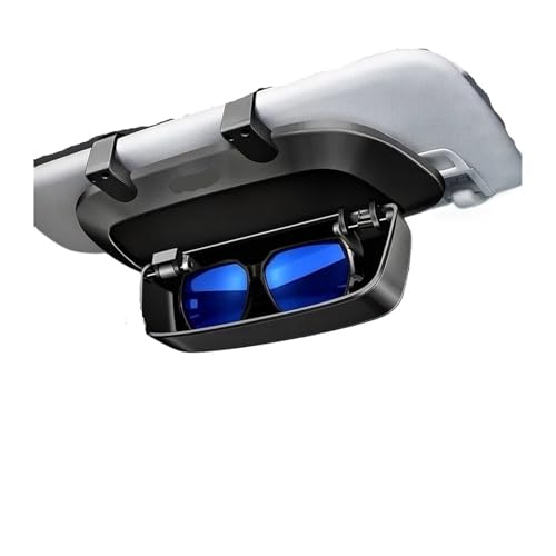 Clip de fixation multifonctionnel pour lunettes de voiture et étui de rangement gris