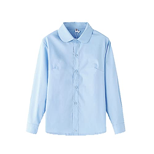 Blusa infantil infantil formal para bebês com botões brancos para meninas blusa para meninos e menin