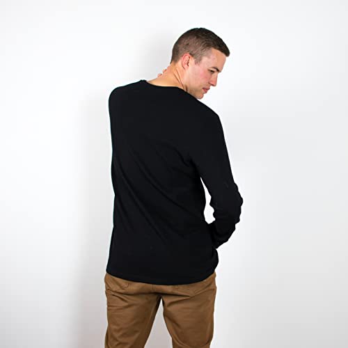 Men's Tall Slim-Fit Long Sleeve Crewneck T-Shirt, Super Soft Poly Blend Long Tee3