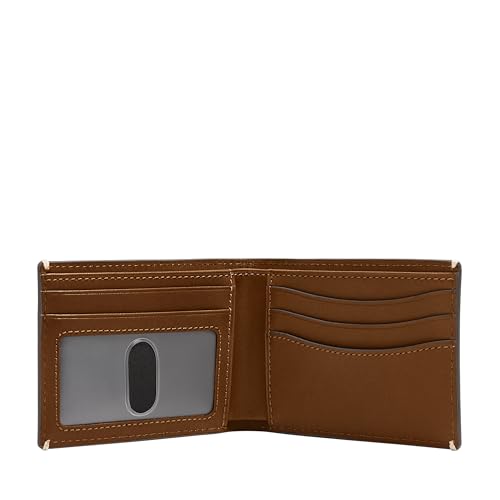 Image of Fossil Men's Wallet, Westover Leather Front Pocket Wallet for Men, Westover Brown