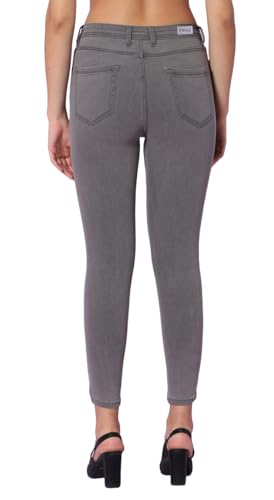 Image of TWGE - Women's High Waist Skinny Fit Jeans - 4 Button, Stretchable Denim Pants - Ankle Length - Stylish Casual Wear