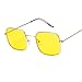 Produktbild Sonnenbrille Vintage Frauen Sonnenbrille Classic Square Goggle Metall Sonnenbrille Hochwertige Sonnenbrille Mode Persönlichkeit Sonnenbrille-Gelb