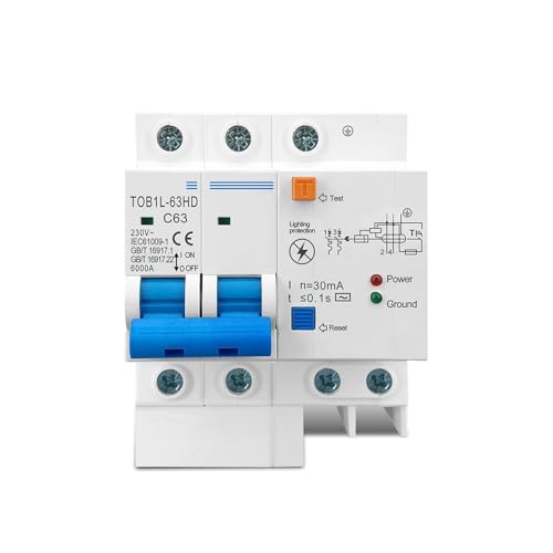 RCBO 25A avec SPD disjoncteur différentiel et protection foudre pour tableau électrique domestique