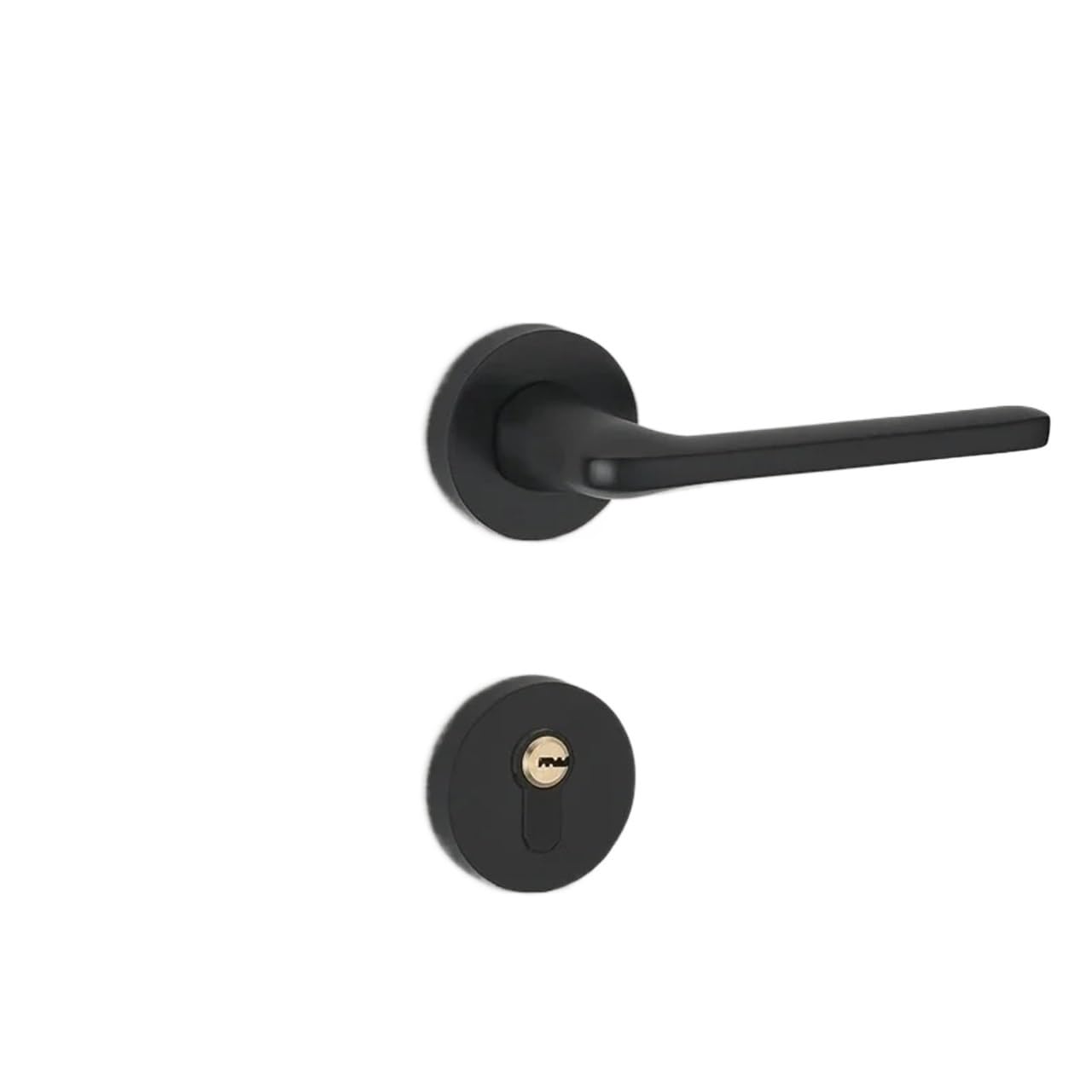 Sxolcoufoh Black-A Magnetic Silent Indoor Black Split Handle Lock 1Pcs(Black-A)